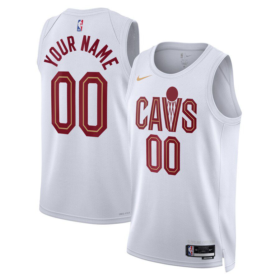 Men Cleveland Cavaliers Nike White Association Edition 2022-23 Swingman Custom NBA Jersey->customized nba jersey->Custom Jersey